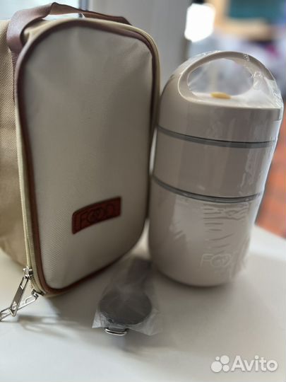 Термос для еды с чехлом и ложкой Новый