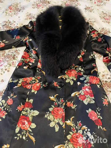 Пальто женское с чернобуркой,весна.Размер46-48