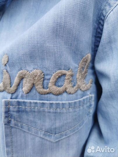 Джинсовая рубашка, рост 116
