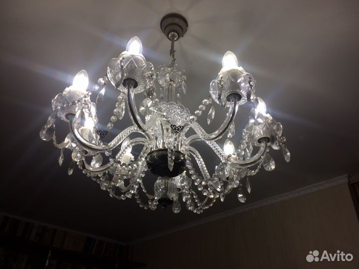 Люстра СССР чешский хрусталь