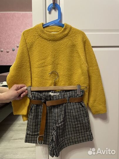 Свитер и шорты zara для девочек