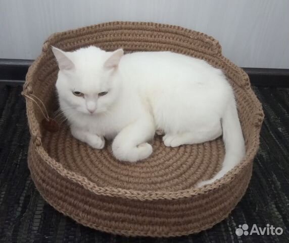 Лежанка для питомцев из натурального джута