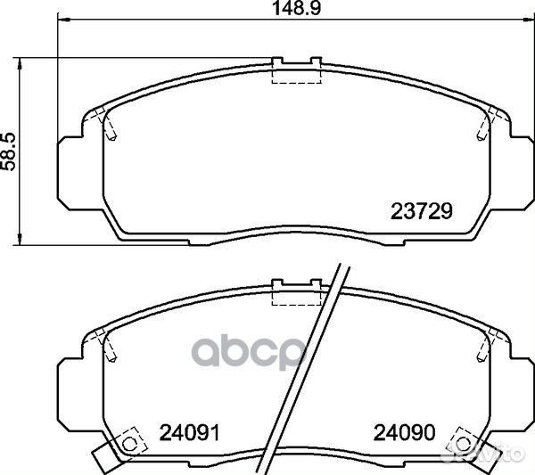 Колодки тормозные дисковые перед (PF-8614)