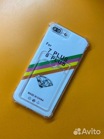 Чехол на iPhone 7/8 plus с карманом для карты