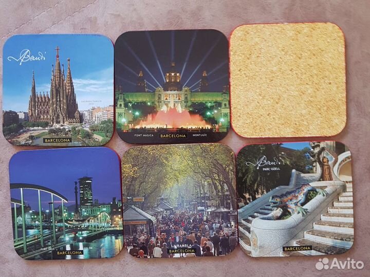 Подставки под горячее с видами Барселоны