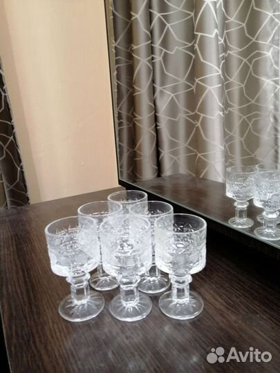 Набор хрустальные рюмок-стопок из 6 штук