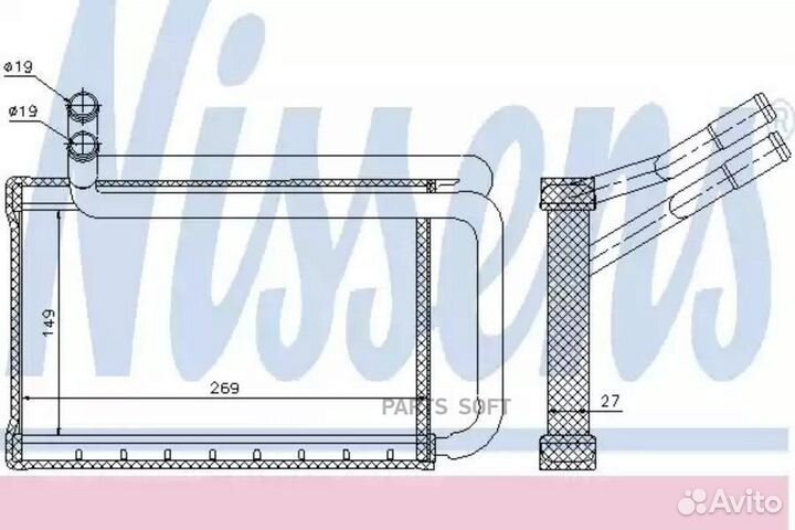 Радиатор отопителя hyundai H1 (2007) 2.5 crdi