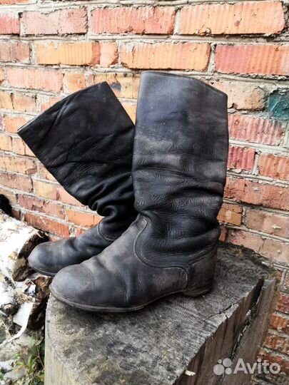 Хромовые сапоги 40 размера б/у