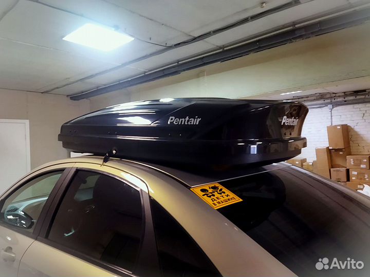 Бокс на крышу 450л Черный