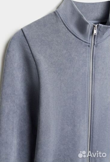 Лонгслив на молнии lime