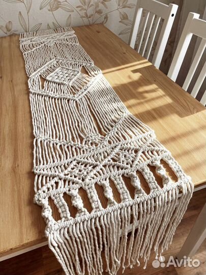 Макраме дорожка на стол