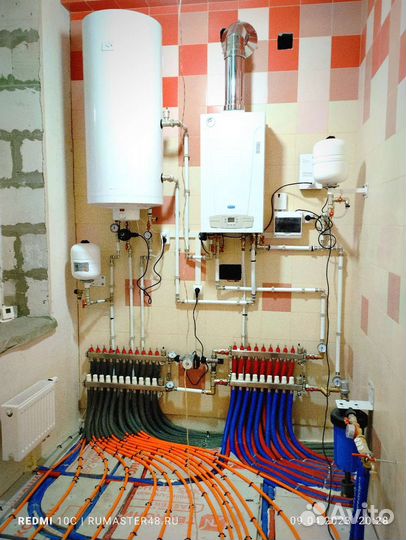 Монтаж отопления,водоснабжения, дымоходов