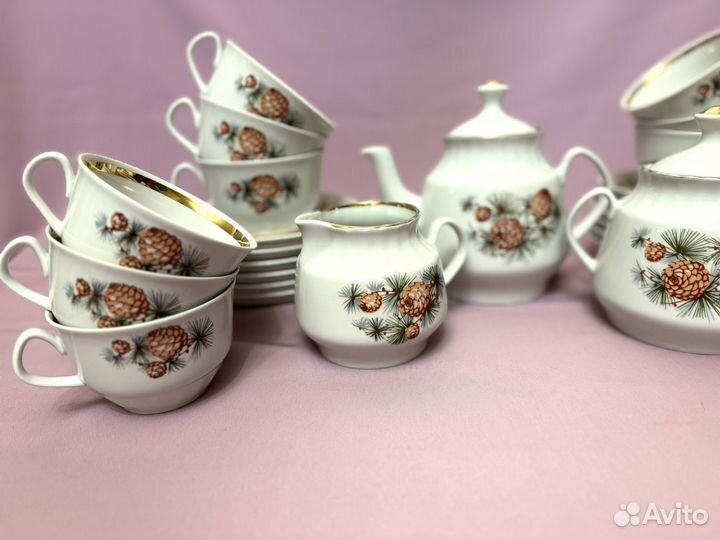 Чайный сервиз СССР шишки