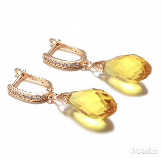 Серьги с кристалами swarovski 585 RG