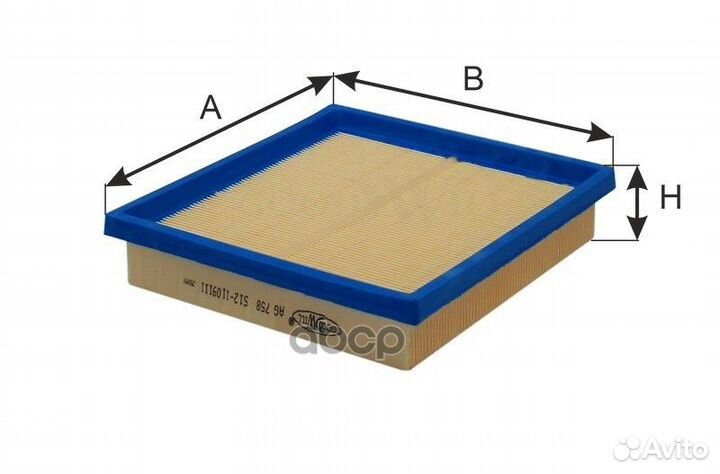 Фильтр воздушный chery kimo A1 AG 758 Goodwill