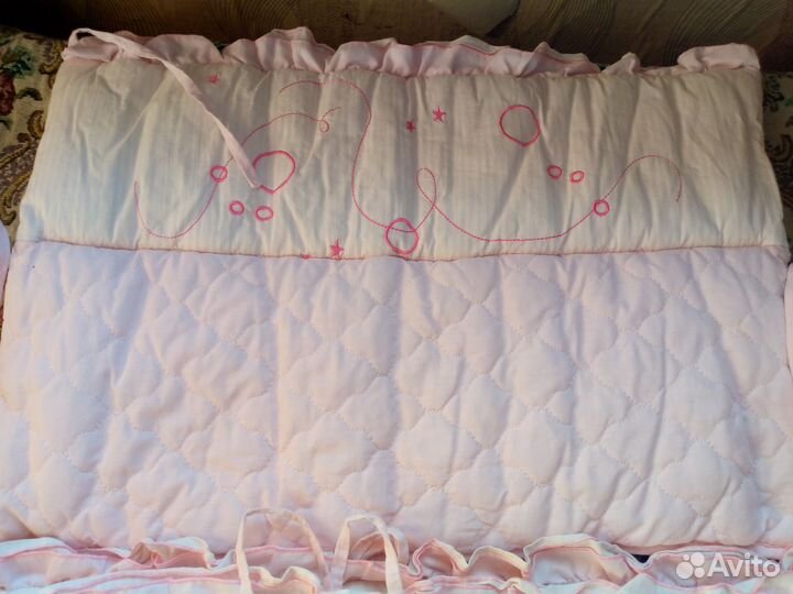 Бортики в детскую кроватку для девочки