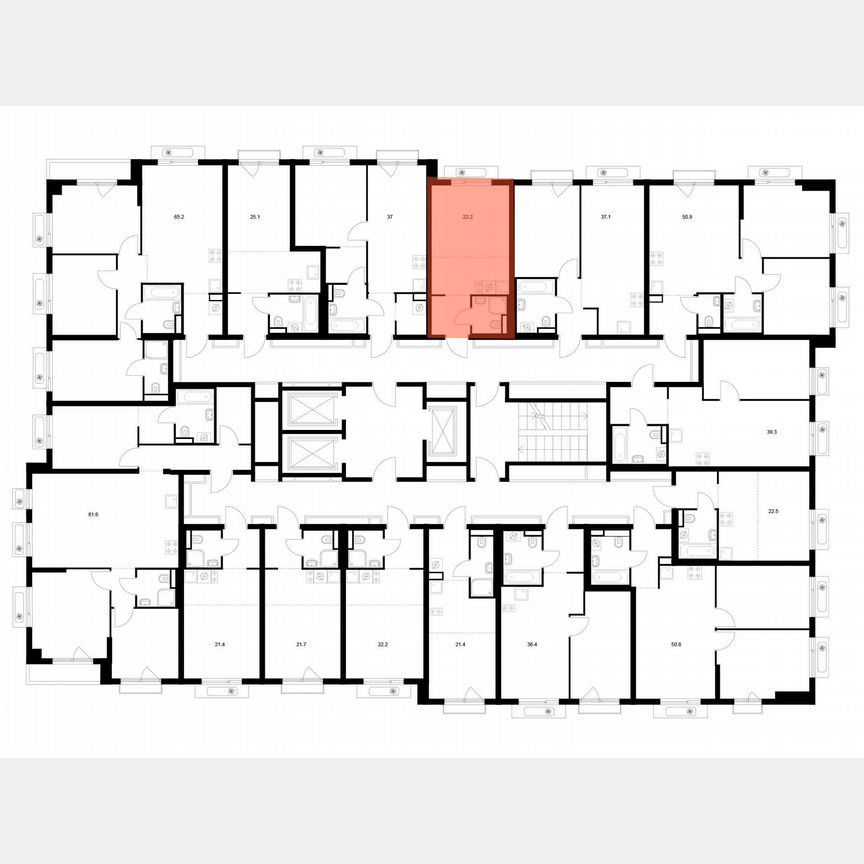 Квартира-студия, 22,2 м², 16/18 эт.