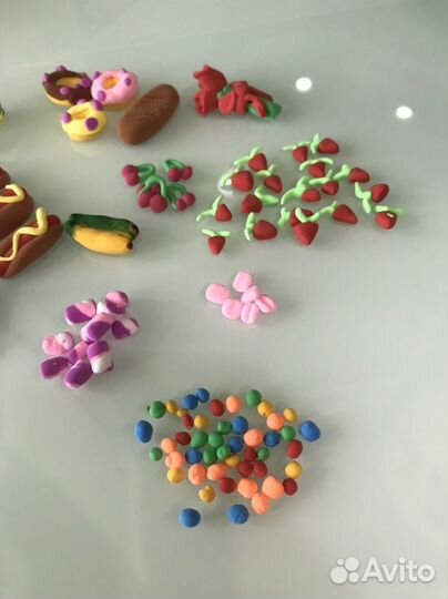 Набор 124 штук продуктов еды для кукол Барби лол