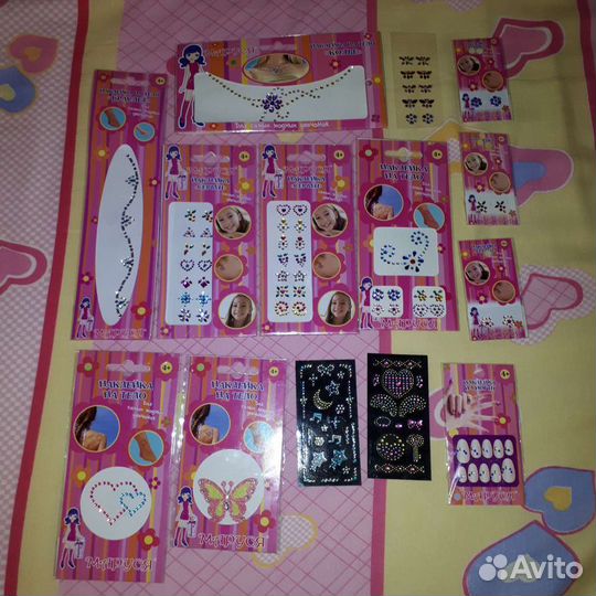 Украшения. Наклейки на тело для девочек