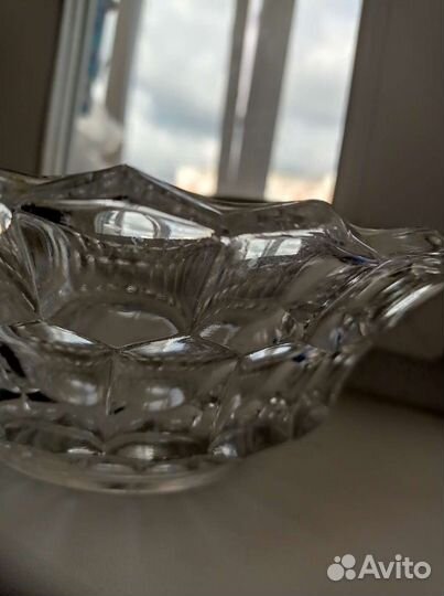 Салатник хрустальный лзхс. Винтаж. СССР