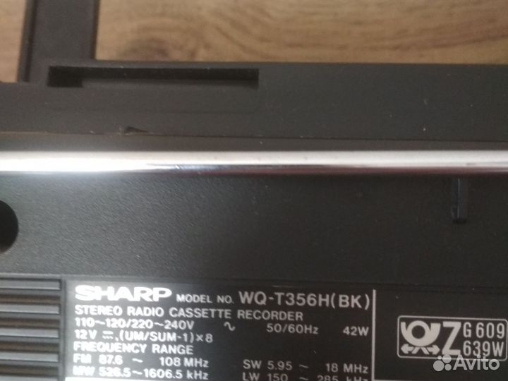 Магнитофон Sharp WQ-T356H(BK) Japan