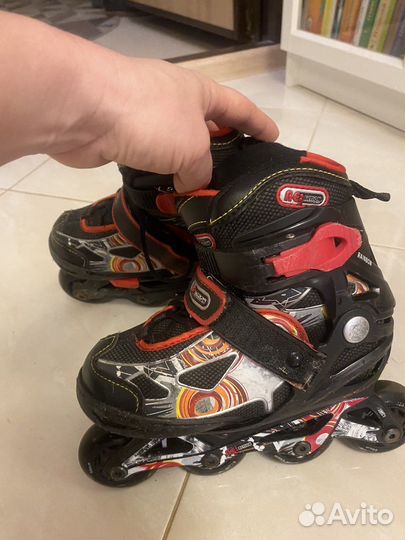 Роликовые коньки детские раздвижные с защитой