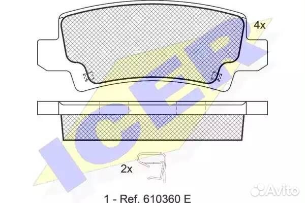 Колодки торм.диск. Corolla 02