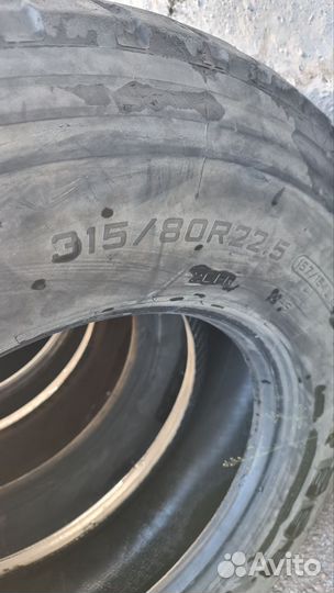 Грузавые шины 315/80r22.5 бу triangle TR 668