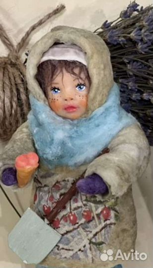 Ватная ёлочная игрушка, Варенька