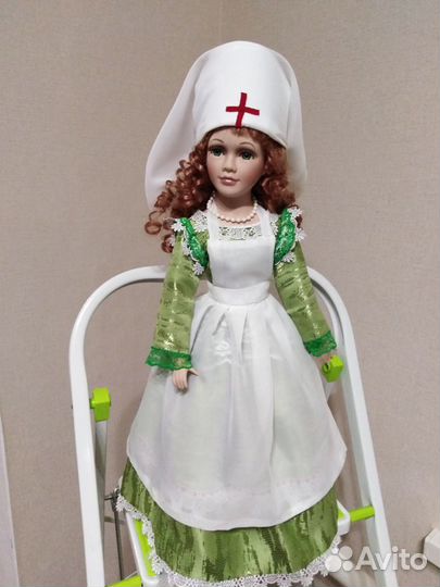 Кукла фарфоровая, Германия, 1995 год. 55 см