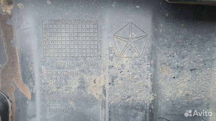 Передний бампер Jeep Wrangler JL