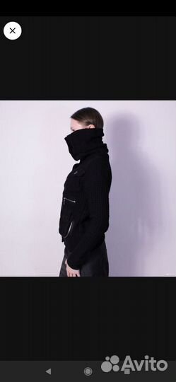 Кофта с высоким горлом rick owens type