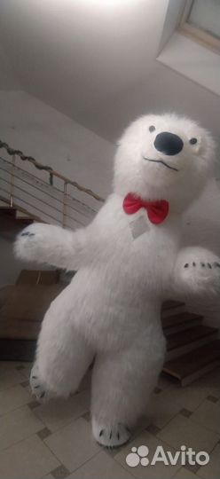 Белый мишка поздравление ростовой 2.6м
