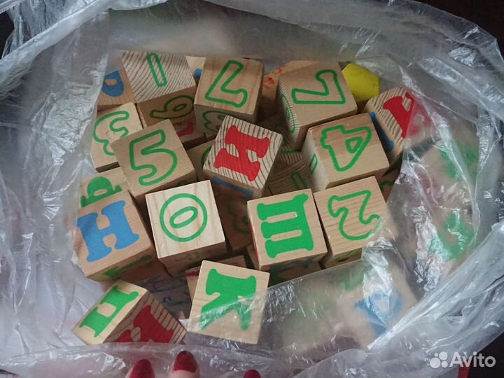 Кубики, детское лото деревянные