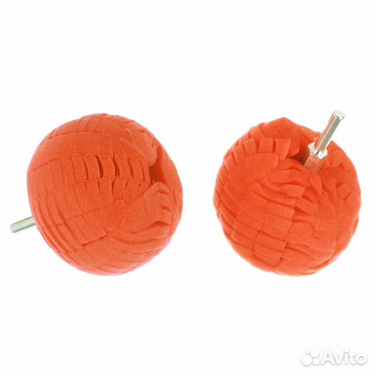 Шар полировальный H7 d77мм на шпинделе 6мм оранже