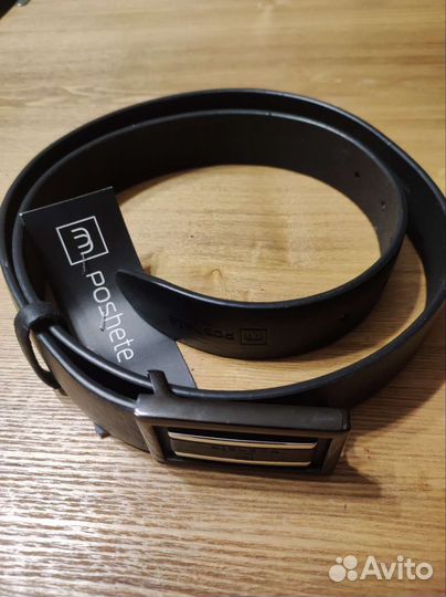 Мужской кожаный ремень Poshete, черный