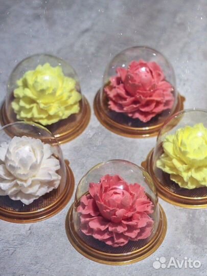 Набор из 3 силиконовых форм «Пионы»