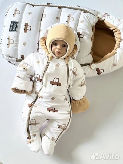 Конверт на выписку зимний для новорожденных