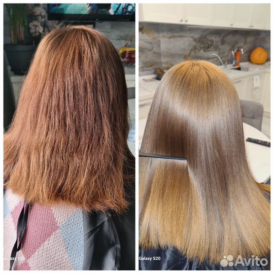 Модель на кератиновое выпрямление волос