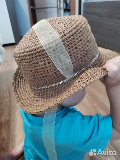 Соломенная шляпа детская на заказ