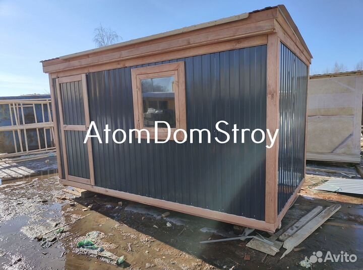 Бытовка деревянная утепленная с электрикой