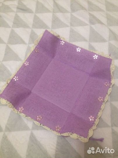 Хлебница текстильная на завязках