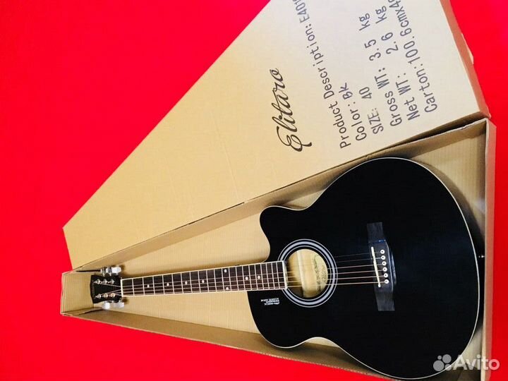 Гитара новая акустическая Elitaro E4010 BK