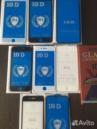 Защитное стекло 5D, 6D, 10 D