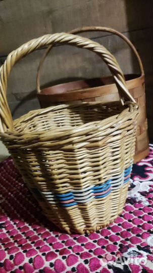 Корзина лукошко плетёные 2 штуки СССР
