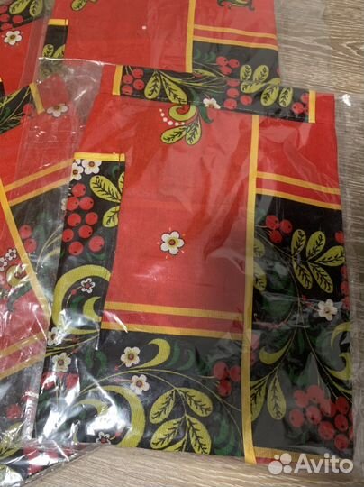 Фартук Хохлома с карманом и полотенцем