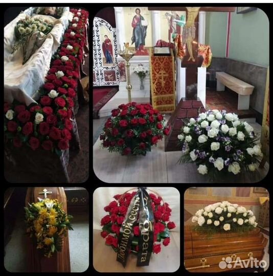 Венки из живых цветы