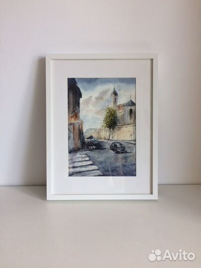 Картина в раме акварель