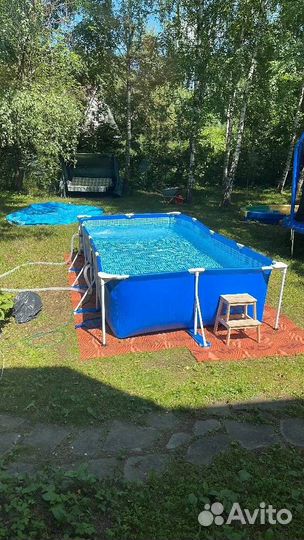 Каркасный прямоугольный бассейн Intex 450х220х84см