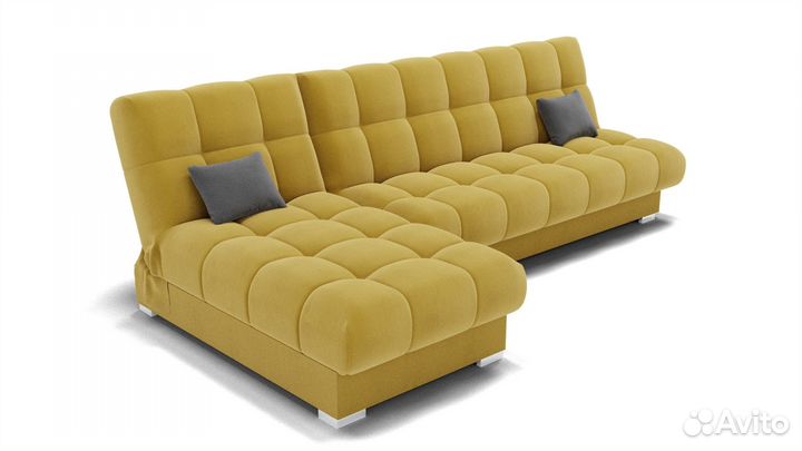 Диван угловой Фиеста-2 ножки хром горизонтальные